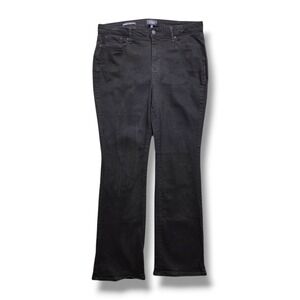 NYDJ Barbara‎ Bootcut Jeans Womens 14 Black Lift Tuck High Rise Denim